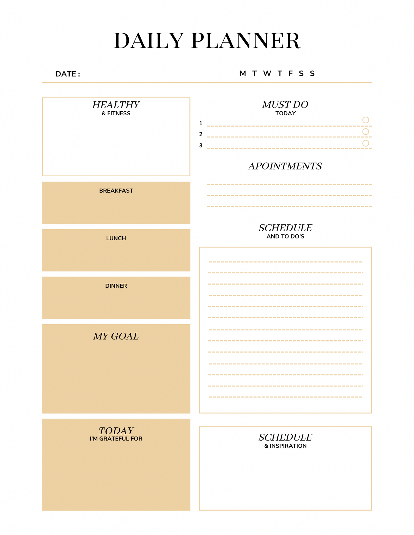 30 Day Daily Planner